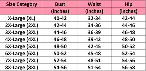 xlxxal|Women's US Size Chart.